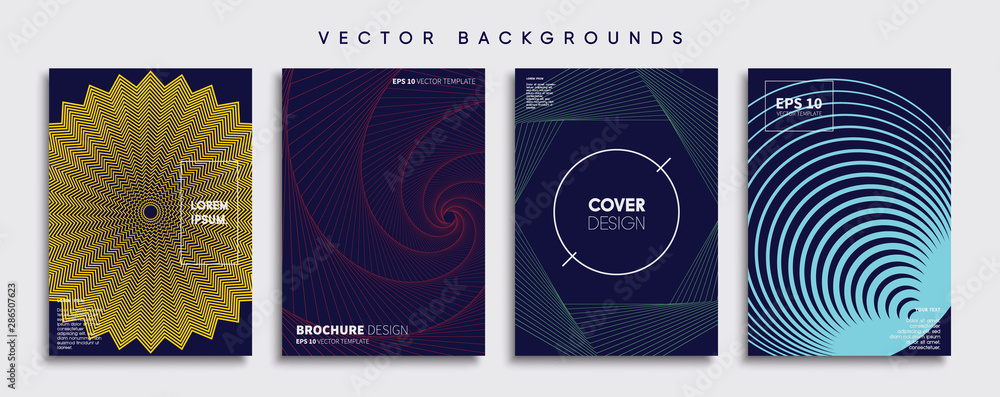 Minimal Vector cover designs. Future Poster template.