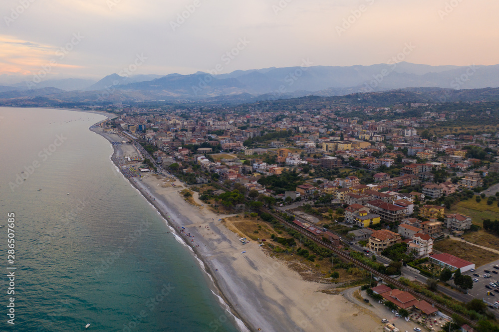 Bovalino marina, vista aerea in Calabria.