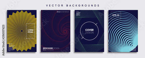 Obraz na płótnie Minimal Vector cover designs. Future Poster template. w salonie
