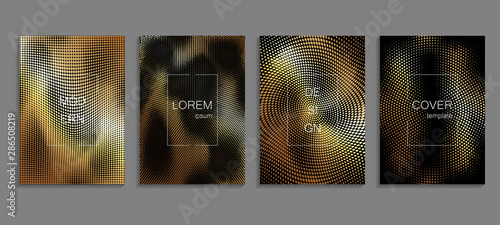 Set of luxury cover templates. Vector cover design for placards, banners, flyers, presentations and cards