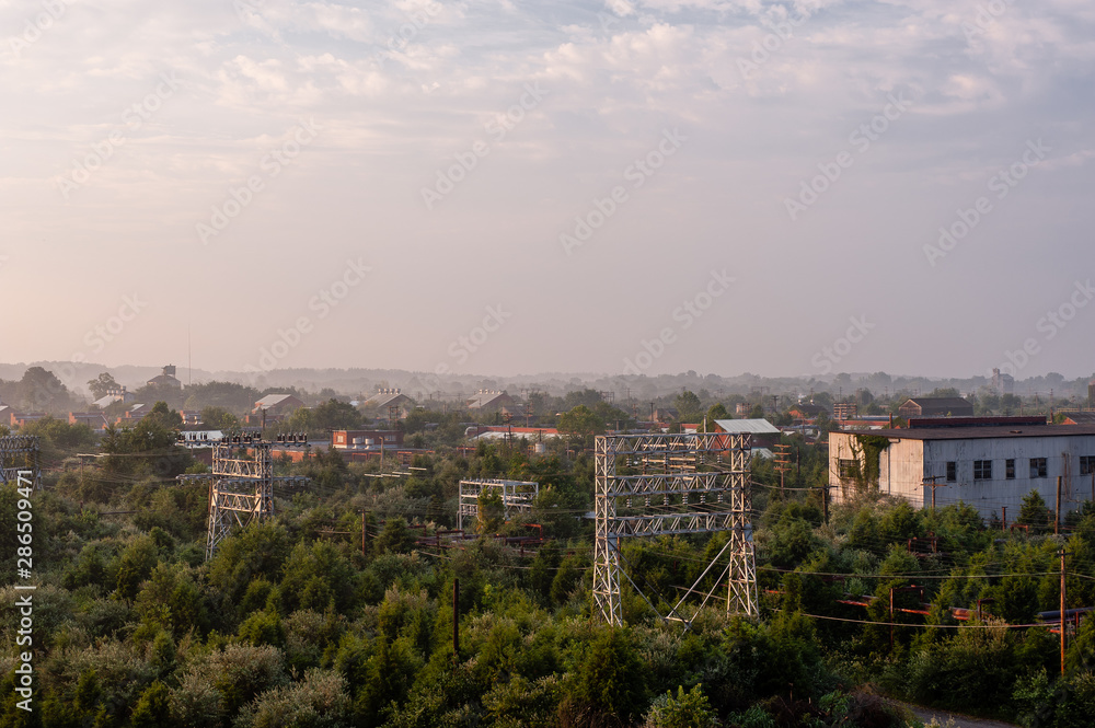 Sunrise / Early Morning View of Abandoned Buildings in Forest - Indiana Army Ammunition Plant - Charlestown, Indiana