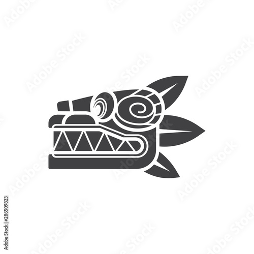 Quetzalcoatl vector icon illustration photo