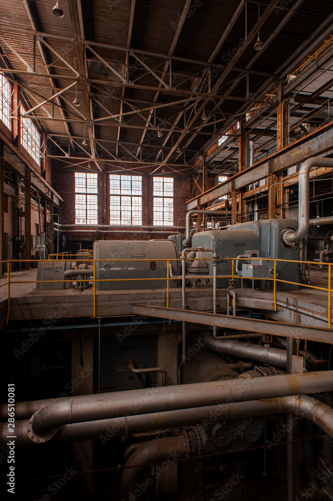 Derelict Coal Power Plant Turbines - Abandoned Indiana Army Ammunition Plant - Charlestown, Indiana