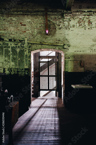 Derelict Freight Elevator - Abandoned Lonaconing Silk Mill - Maryland  photo