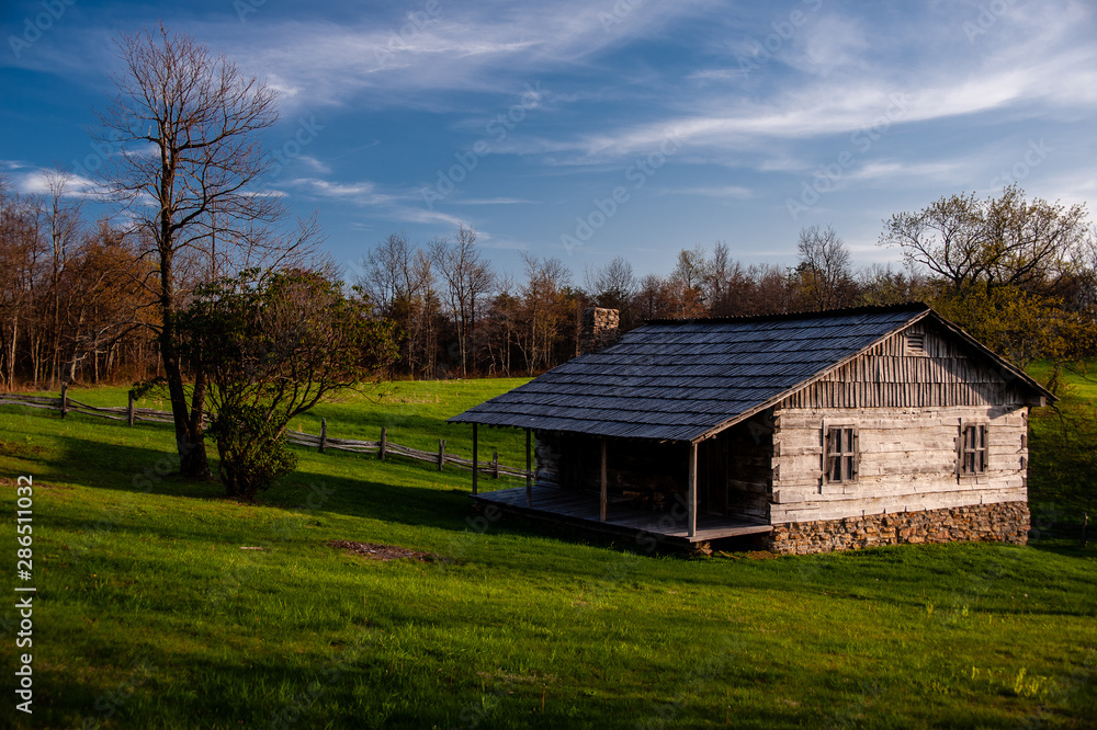 Historic Rustic Log Cabin Buildings - Hensley Settlement - Cumberland Gap National Historic Park - Kentucky and Virginia