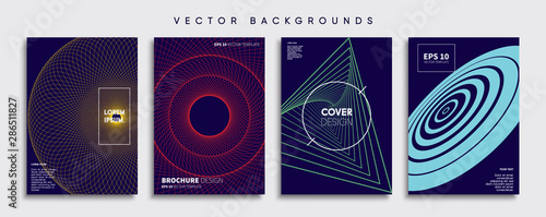 Obraz na płótnie Minimal Vector cover designs. Future Poster template. w salonie
