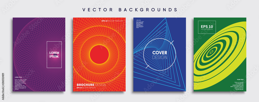 Minimal Vector cover designs. Future Poster template.