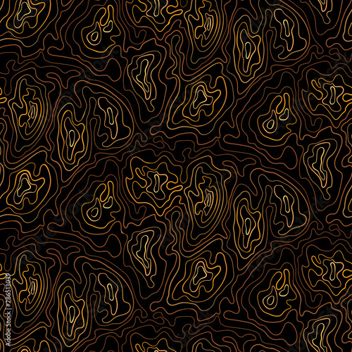 Abstract seamless vector pattern. Blending lines, ripples, waves. Black and white. Isolated from the background. 