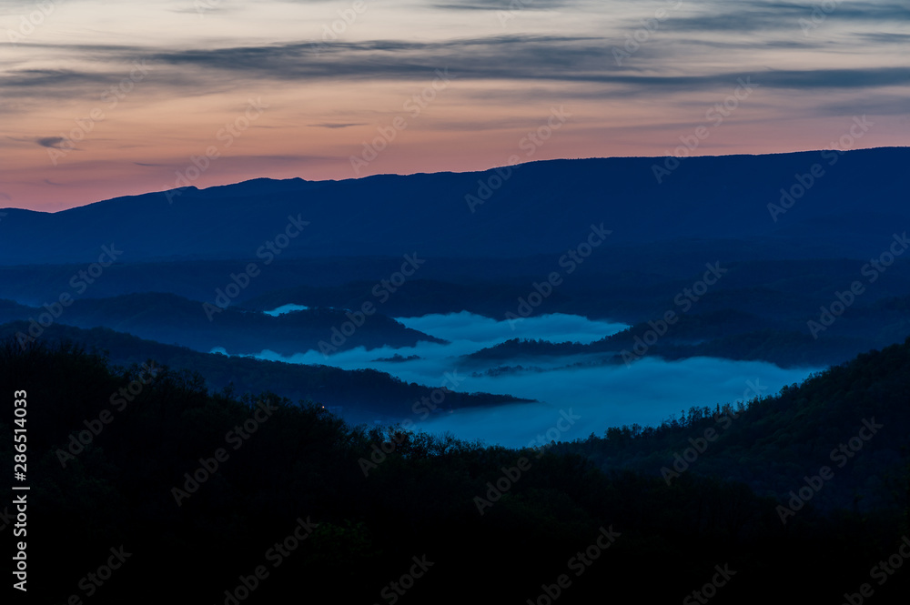 Foggy Morning at Pine Mountain State Park  - Appalachian Mountains - Kentucky