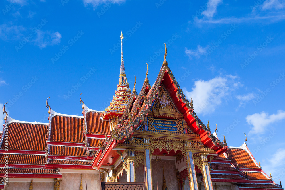 Famous Wat Chalong Temple in Phuket Thailand.