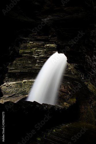 Cascade Inside Cave - Long Exposure Waterfall - Watkins Glen - New York