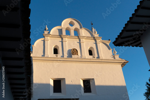 VILLA DE LEYVA,  03 of December of 2018. Details and facades of the Villa de leyva´s principal square photo