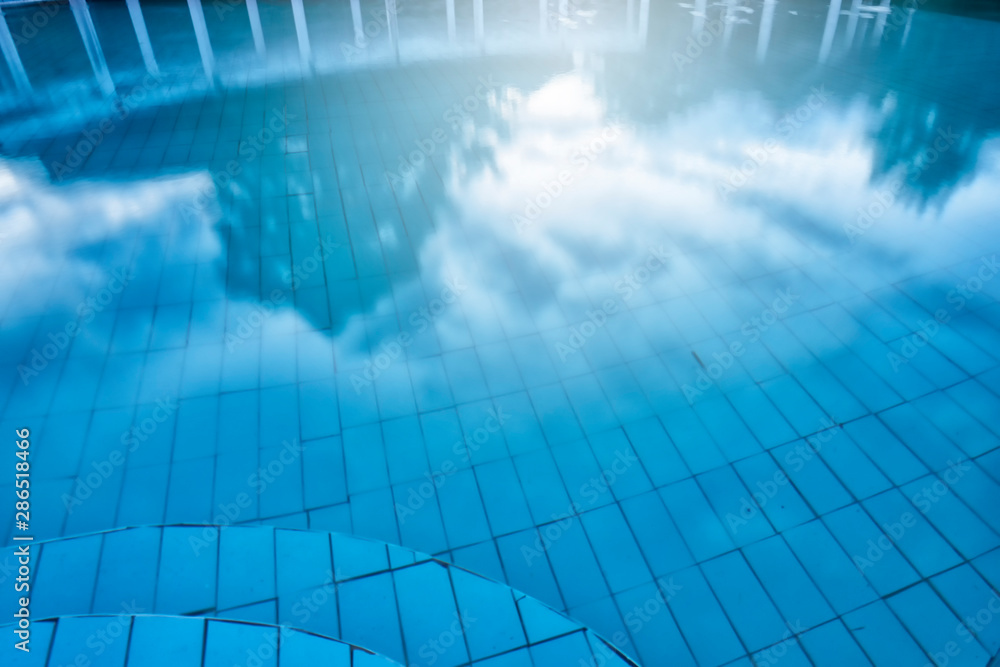 sunset blue water pool background