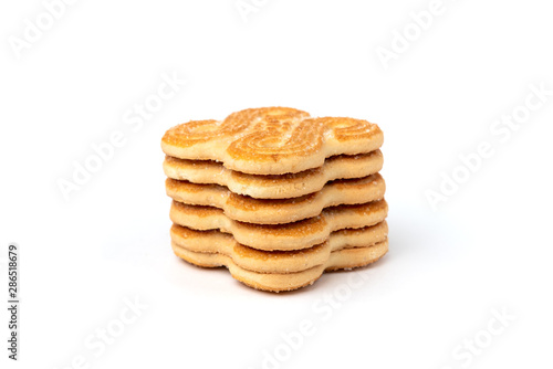 Sugar cookies isolated on white background.