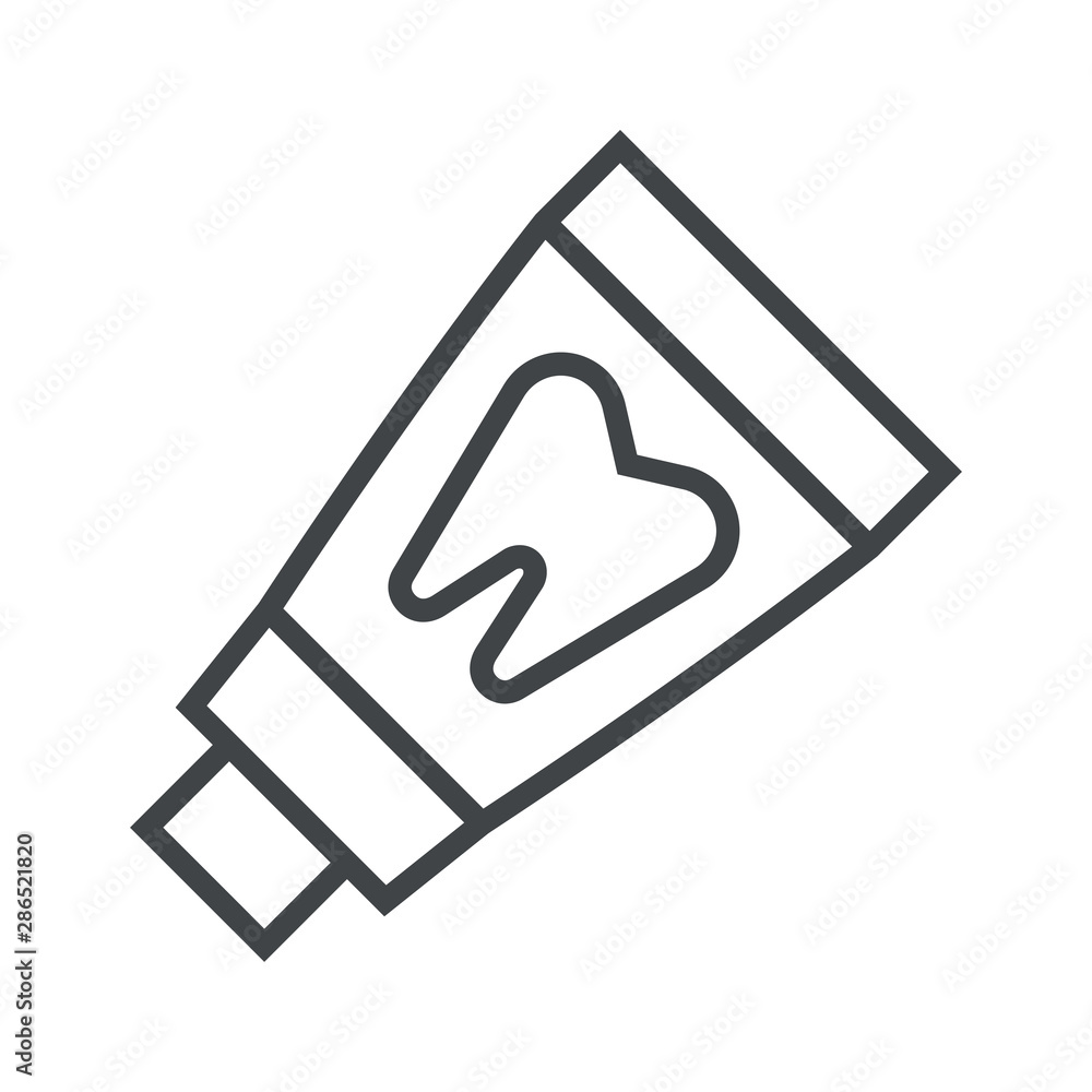 Line icon toothpaste Line icon toothpaste