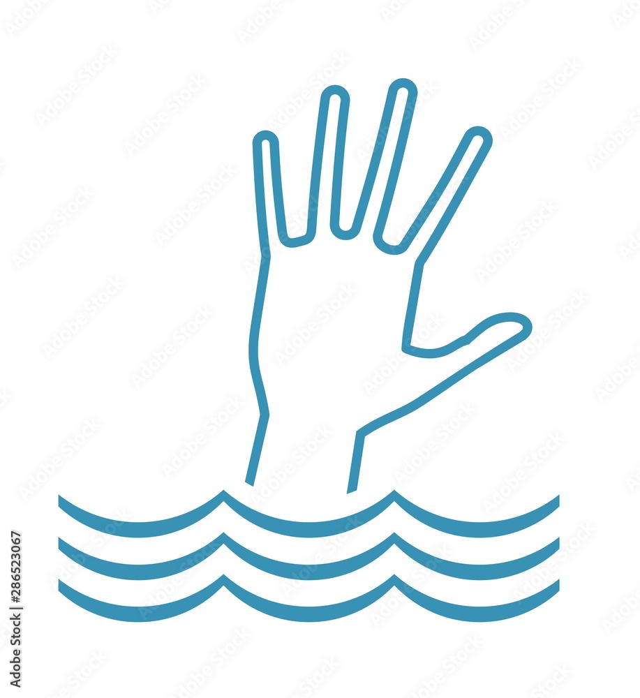 hand drowning in water hand drowning in water