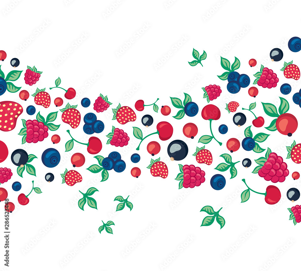 berries on white background berries on white background