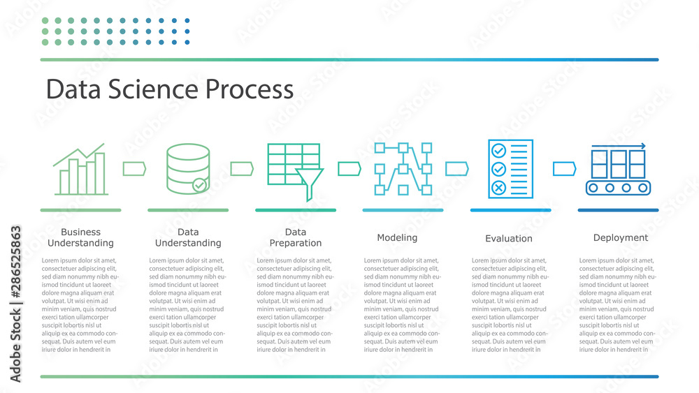 Data science or data mining process Stock Vector | Adobe Stock