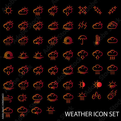 Weather Forecast Icon Vector Illustration Logo Template
