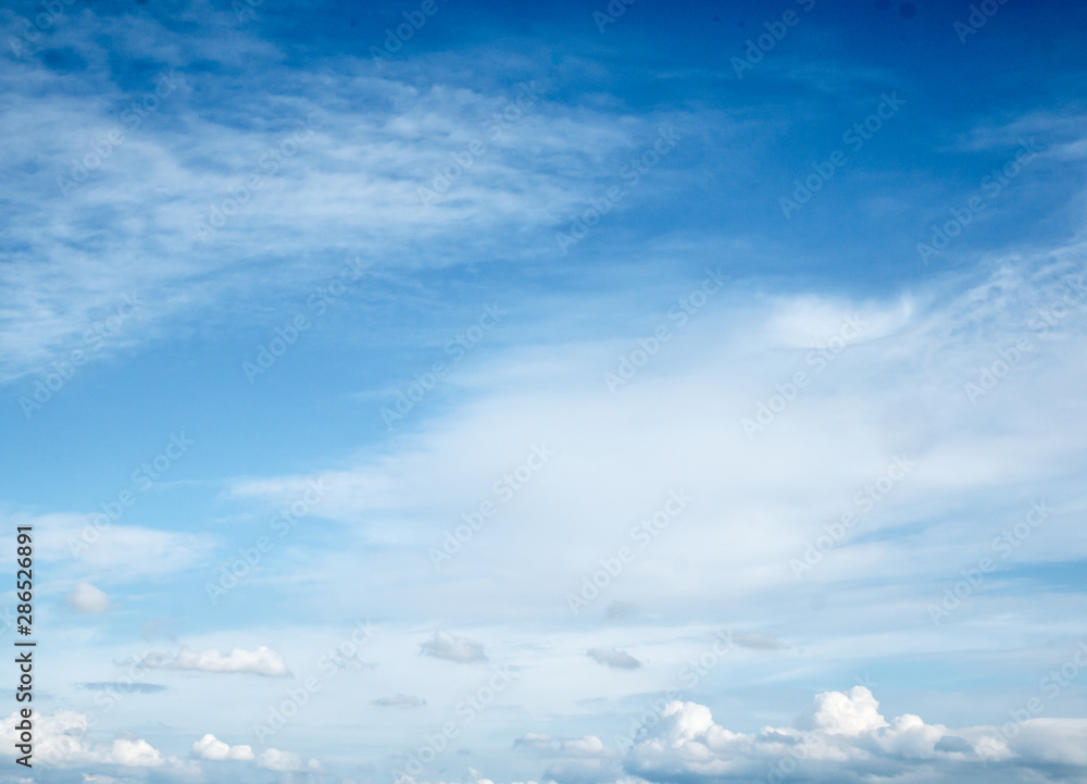 Sky with clouds in the evening