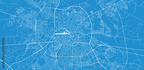 Tableau sur toile Urban vector city map of Odense, Denmark