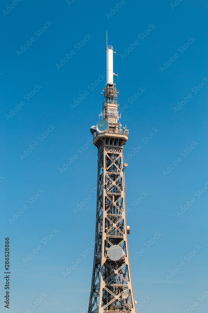 23 July 2019, Lyon, France: television and telecommunications tower in Lyon is very similar to the Eiffel Tower in Paris