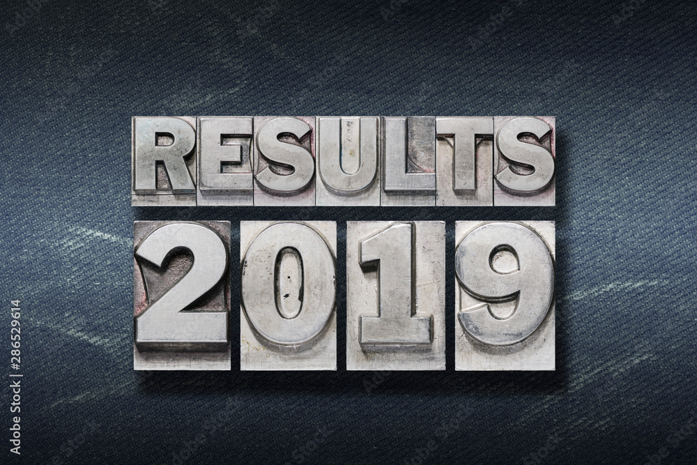 Naklejka premium results 2019 den
