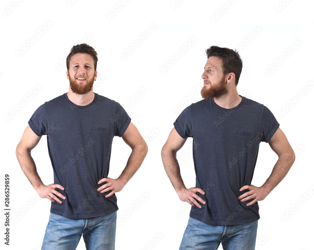 portrait of man front and profile portrait of man front and profile
