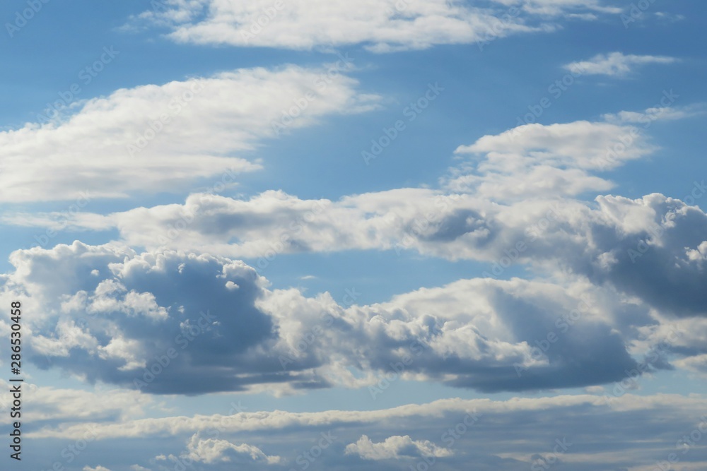 Beautiful clouds in blue sky, natural background Beautiful clouds in blue sky, natural background