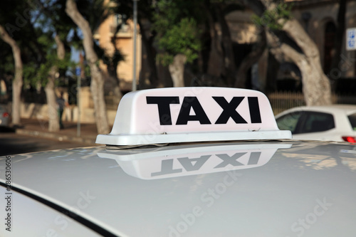 Taxi in Valletta. Malta