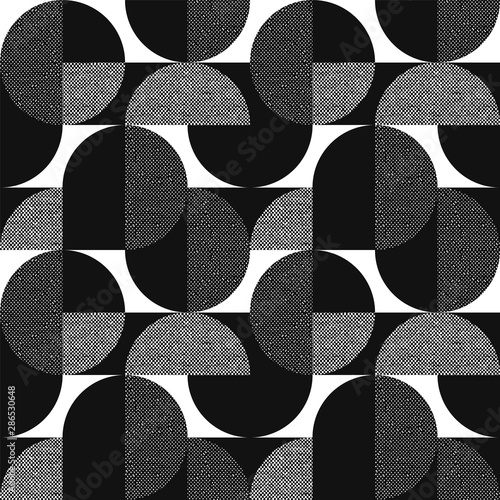 Black and white geometric modern seamless pattern