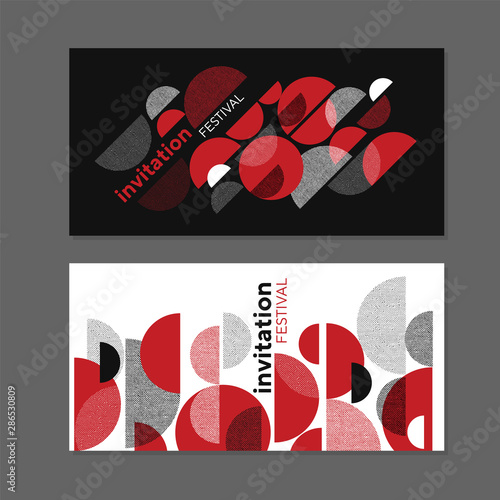 Black and white dynamic geometric composition