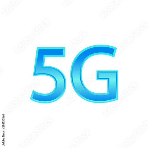 5G Vector Icon. 5th Generation Wireless Internet Network Connection Information Technology Illustration. Mobile devices telecommunication business web networking.