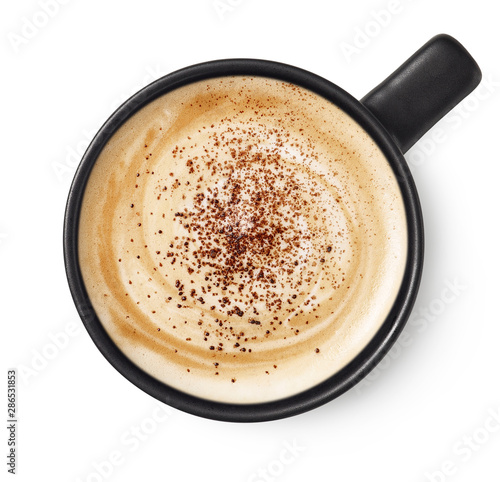 Tableau sur toile Cup of cappuccino with cinnamon