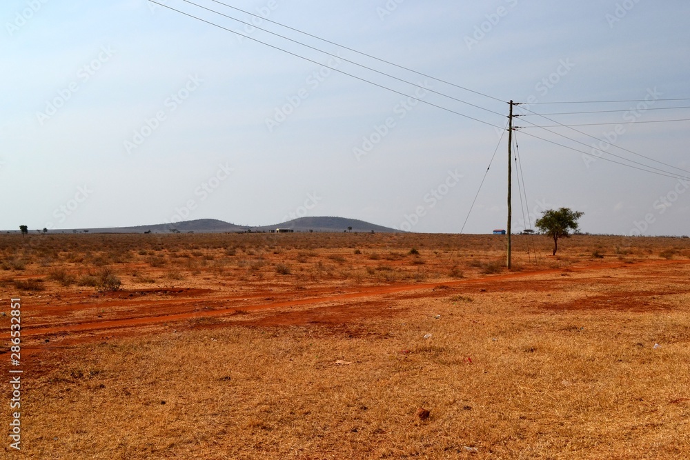 Desert landscape of the Kenyan Savannah