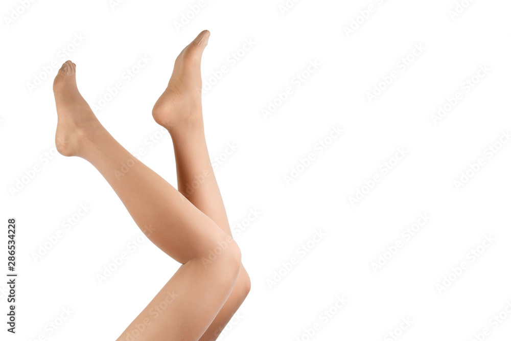 Stockings on perfect woman legs Stockings on perfect woman legs