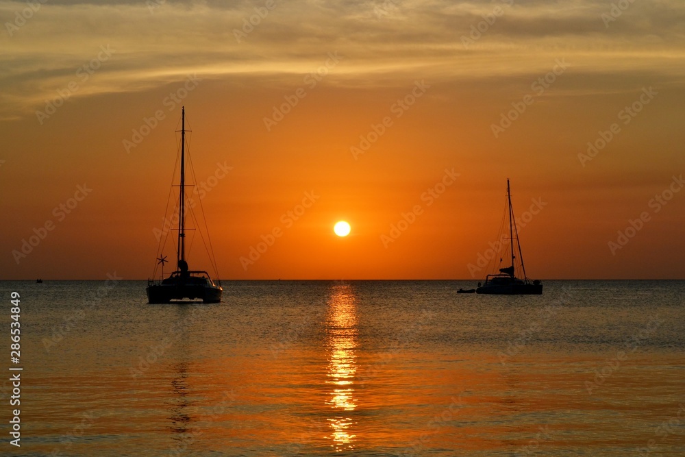 Sunset in the Indian ocean