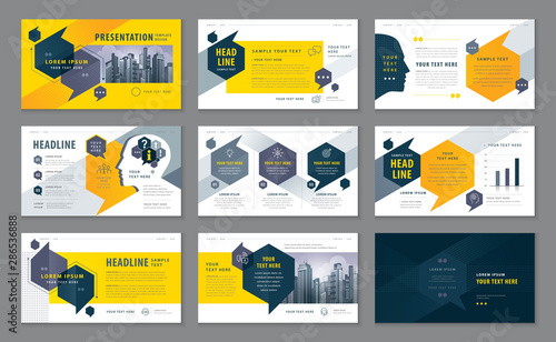 Abstract Presentation Templates, Infographic elements Template design set