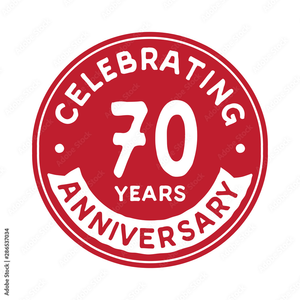 70 years anniversary logo design template. Seventy years logtype. Vector and illustration. 70 years anniversary logo design template. Seventy years logtype. Vector and illustration.