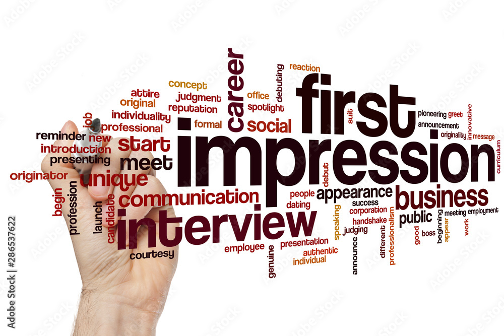 First impression word cloud