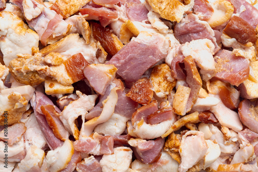 rustic bacon ends food background rustic bacon ends food background