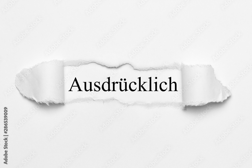Fototapeta premium Ausdrücklich