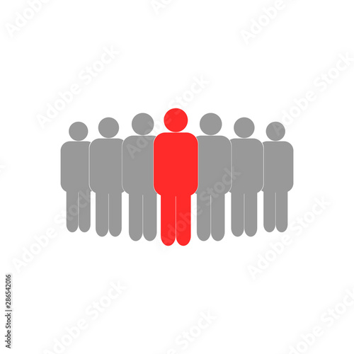 business people group icon isolated on white background. business sign organization teamwork with manager and staff. business leader and employee. leadership concept.