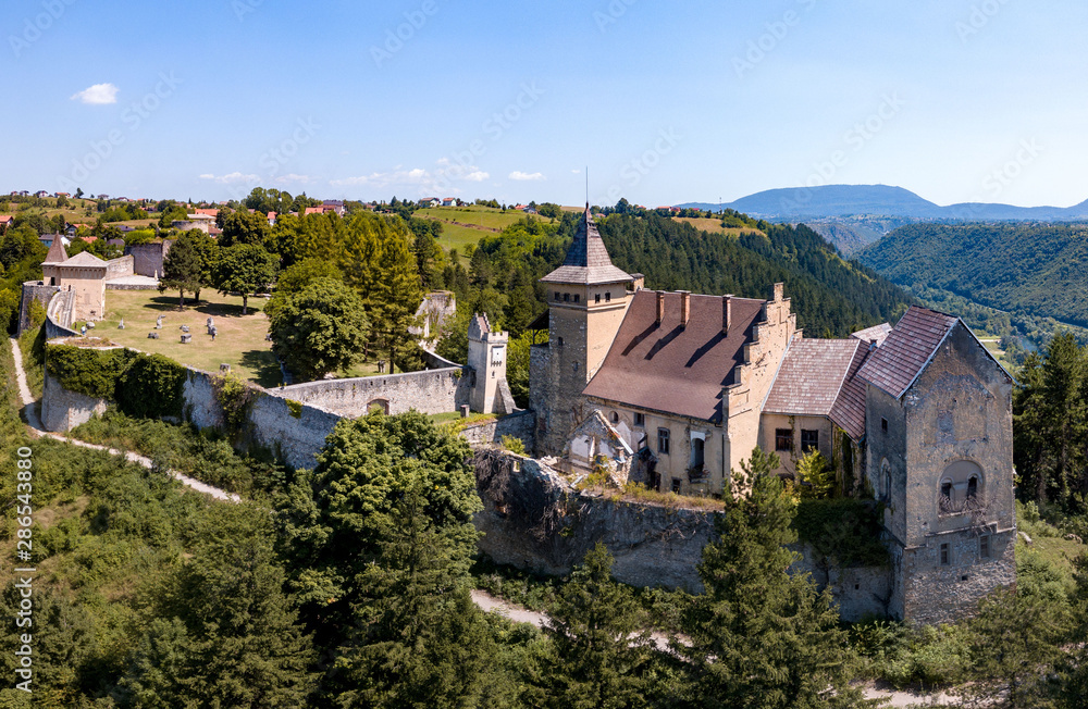 Ostrožac ( Ostrozac ) Castle is located in Bosnia and Herzegovina. It dates back to the 16th century when the Ottoman Turks established Ottoman province of Bosnia. It was renewed by Habsburg family.
