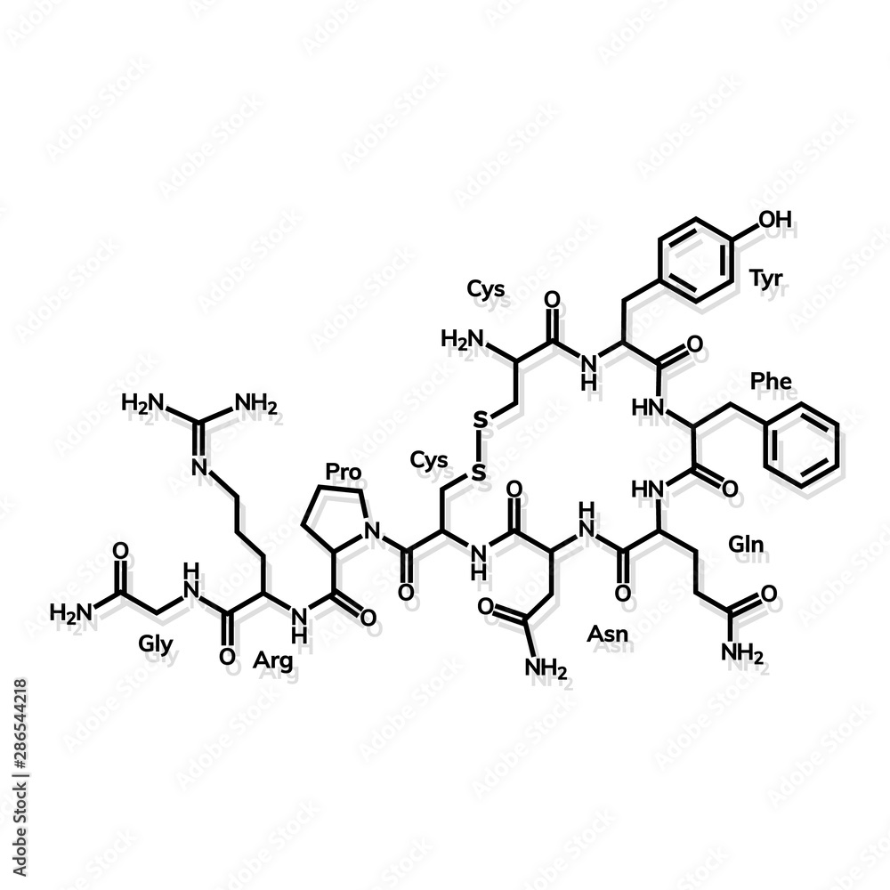 Vasopressin or argipressin chemical formula