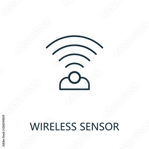 Wireless Sensor outline icon. Thin line style from smart home icons collection. Pixel perfect simple element wireless sensor icon for web design, apps, software, print usage