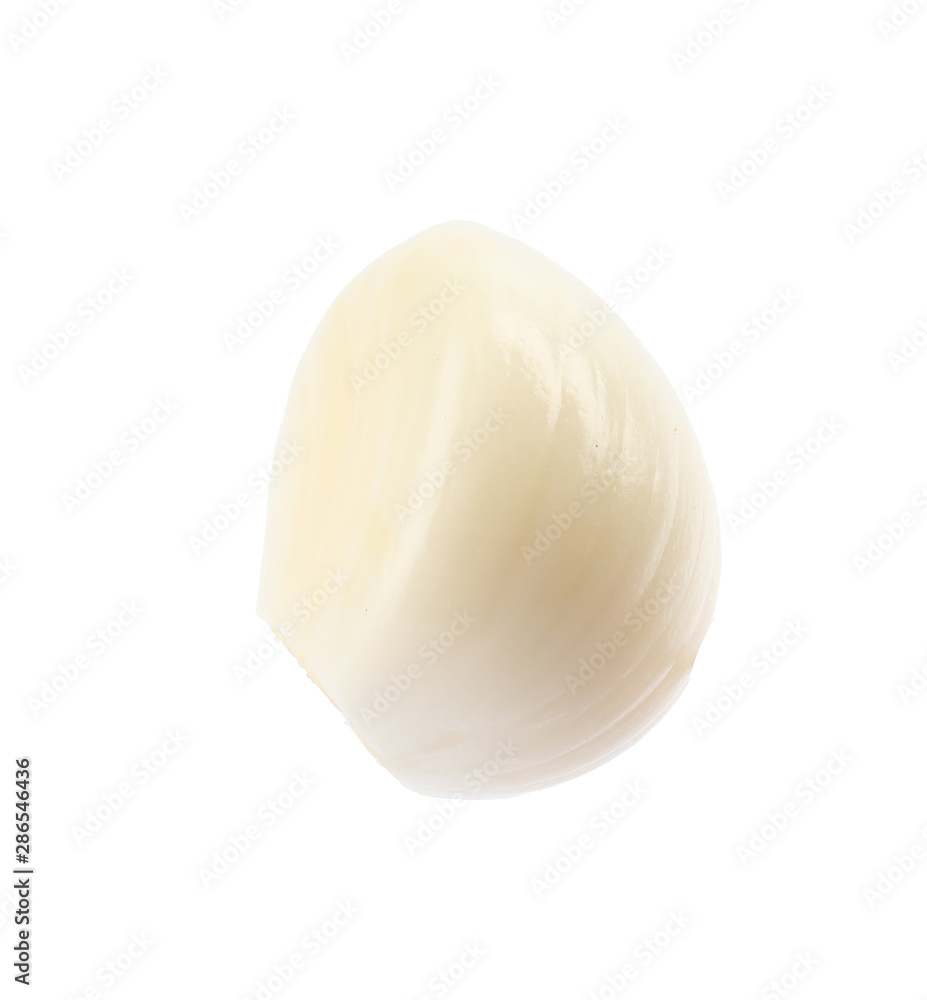 Fresh peeled garlic clove on white background Fresh peeled garlic clove on white background