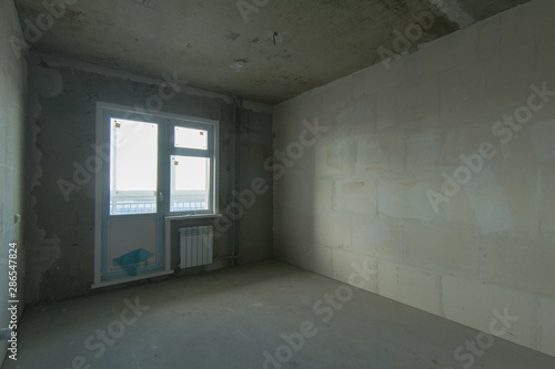 Russia, Moscow- June 13, 2018: interior room apartment. self-finish rough repair