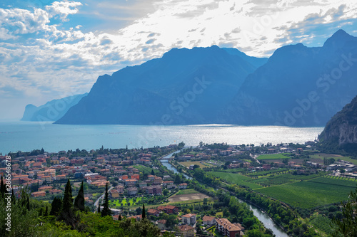 Panorama of Lake Garda photo