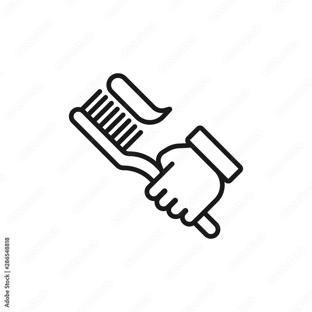hold toothbrush - minimal line web icon. simple vector illustration. concept for infographic, website or app. hold toothbrush - minimal line web icon. simple vector illustration. concept for infographic, website or app.